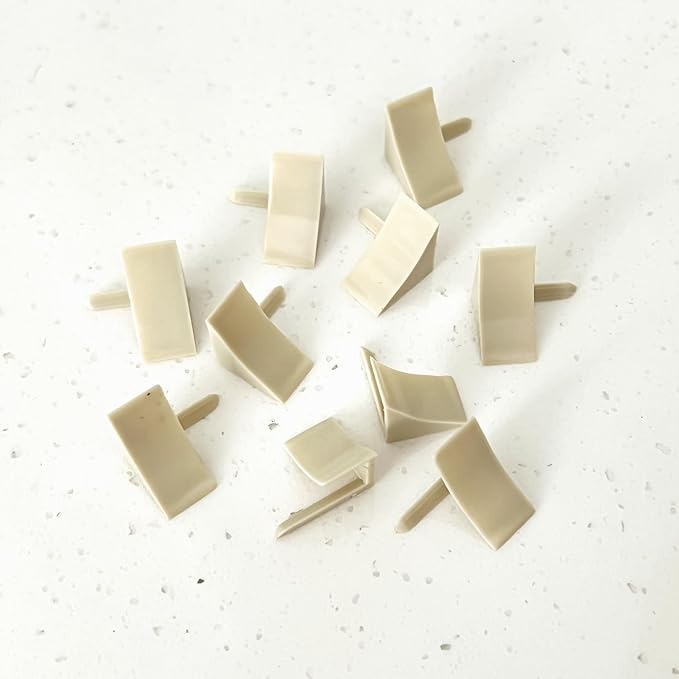 InstaTrim End Caps - 10 Ivory 1/2" Wide Trim End Cap Pieces - Trim for Corners - Paintable
