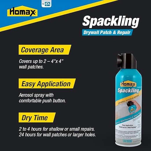 Homax Aerosol Spray Spackling, 8 oz.,41072055635,White