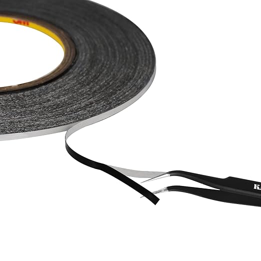 Kaisiking 10mm x 50M LCD Repair Tape for Phone Screen, Adhesive Tape with 1 Tweezers for Cell Phone, iPad, Tablets, Laptops, Camera