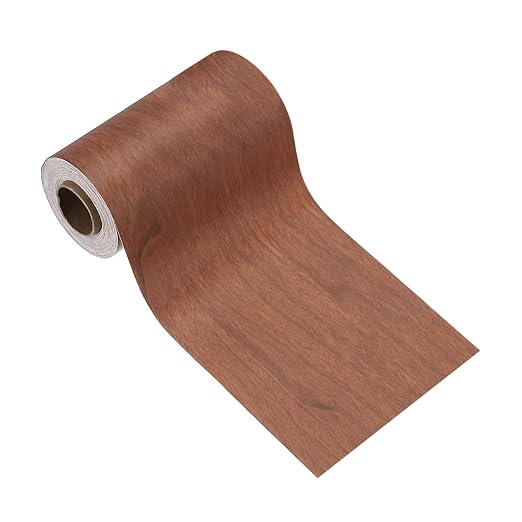 PATIKIL Wood Grain Tape 2" x 32 ft, Self-Adhesive Wood Texture Repair Tape Realistic Wooden Effect Patch for Furniture Cabinets Floor Walls, Red Brown