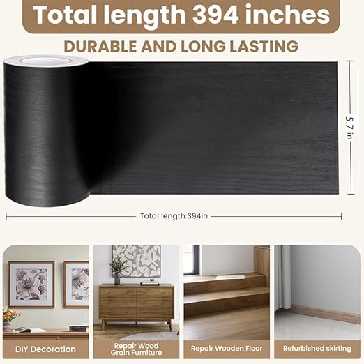 Wood Grain Repair Tape, 5.9 inch X 32ft Self Adhesive Wood Colored Tape for Tables, Chairs, Baseboards, Doors, Windows, Floors, Handicraft DIY.