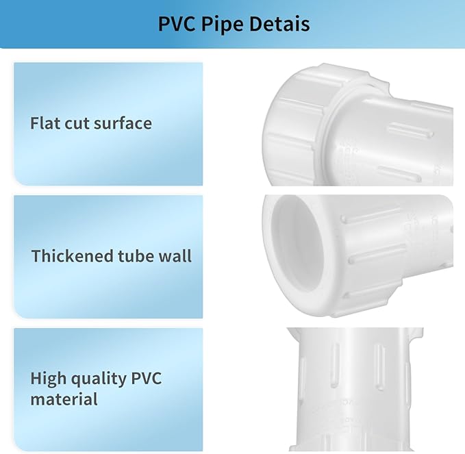 LESSO 3/4 Inch PVC Compression Coupling, Pipe Connection, IPS Coupling, Compression Fitting, Quick Connecting Piping and Repairs of PVC Pipe, 3/4" SCH 40, White 4 Pack
