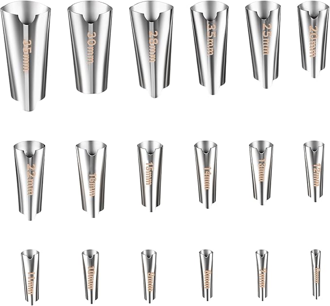 15Pcs Caulking Finishing Tool Caulking Tips Applicator Reusable Caulk Tips Nozzles Stainless Steel Caulk Nozzle Applicator Reusable for Bathroom Doors Windows