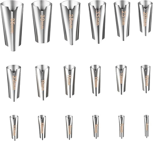 15Pcs Caulking Finishing Tool Caulking Tips Applicator Reusable Caulk Tips Nozzles Stainless Steel Caulk Nozzle Applicator Reusable for Bathroom Doors Windows