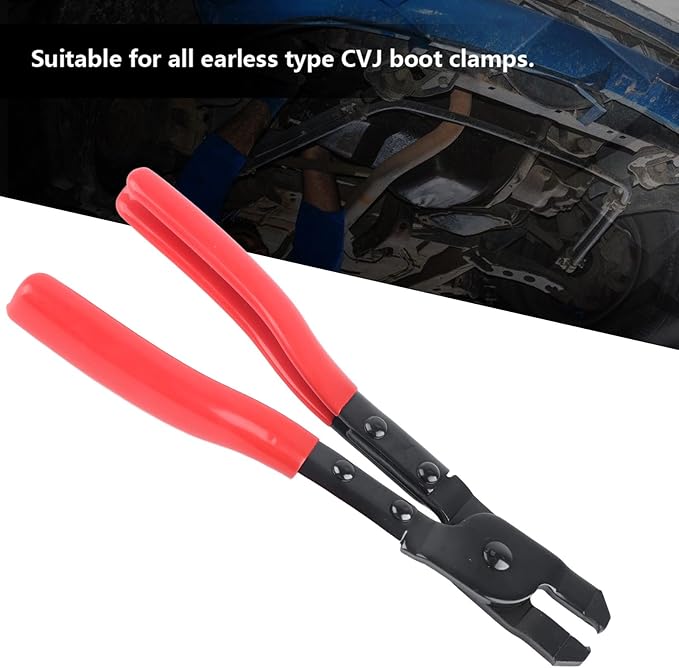 CV Boot Clamp Plier, Ear Type Clamp Plier for CVJ Boot Clamps Precision Compression Joint Tool Carbon Steel Anti Rust Durable Grip Design for CV Axle Service and Auto Repair