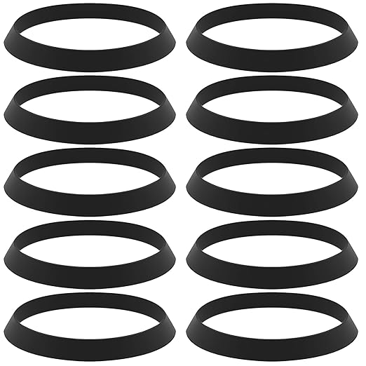 10 Pcs Sink Drain Gasket,Seal Ring Waste Pipe Washer, Slip-Joints Washers, Rubber Gasket Washers Plumbing for 1 1/2 Inch Drain Pipe Sink Drains, Black