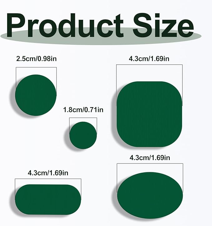 Self-Adhesive Nylon Patches Tent Repair Kit – Outdoor Gear Tenacious Repair Tape, Waterproof Fabric Patches for Clothes, Tent, Down Jacket, Backpack (45pcs, Green