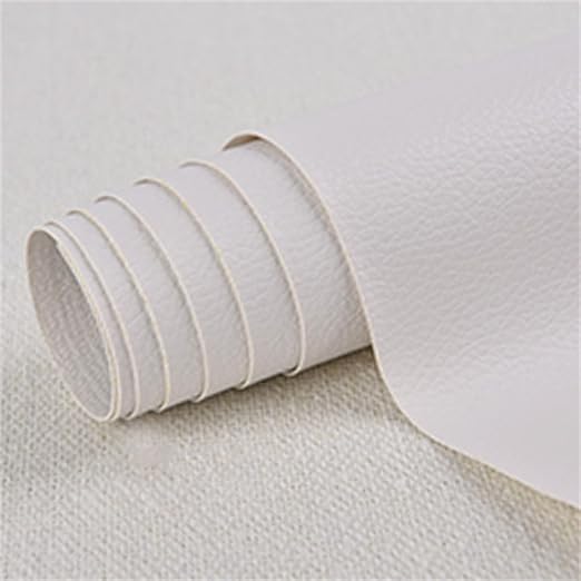 Leather Repair Patch for Couches 100 x 137 cm 1 Roll Large Self-Adhesive refinisher cuttable reupholster Tape Patches kit for Couch Car Seats Furniture Sofa Vinyl Chairs Shoes Fabric FixWhite 4