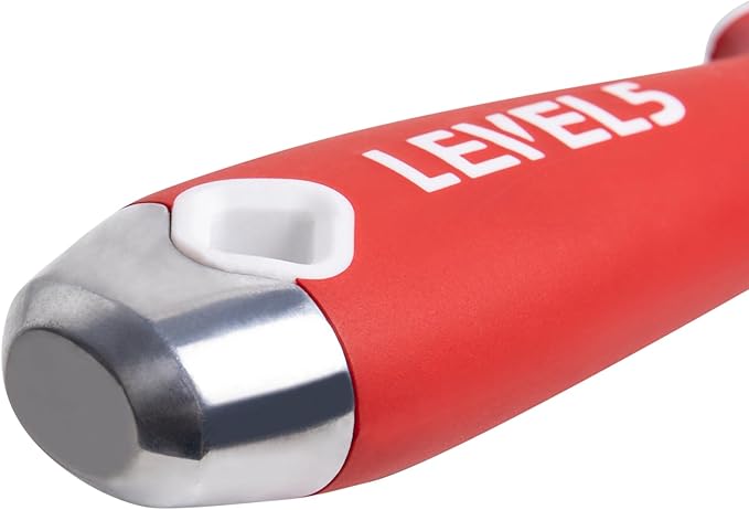 LEVEL5 4” Trim Puller & Multi-Tool | Baseboard and Trim Removal, Caulk Removal, Scraping, Pulling Brad Nails | Metal Hammer End & Soft-Grip Handle | 5-203