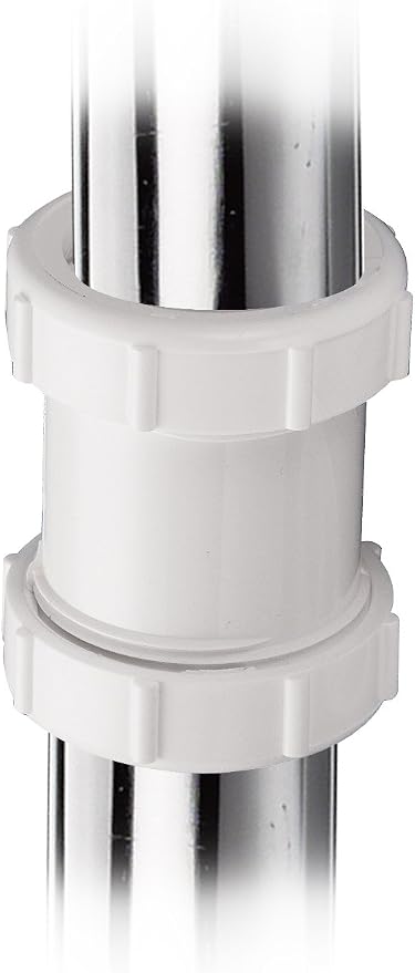 Plumb Pak 46WK Straight Extension Coupling Trap Adapter, 1.5" or 1.25" x 1.5", White