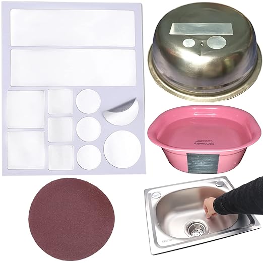 10Pack Professional Aluminum Patch Repair Leaking Kit for Kitchen Cooking Pots Stock Soup Pot and Pans Cookware, Strong High Temperature Resistant Patch for Metal or Plastic Pail Bucket