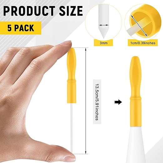 Gisafai 5 Pcs Caulk Tube Caps Reusable Caulk Saver Tube Sealer Caps Finishing Tool for Sealing and Preserving Open Universal Prevent Drying (Yellow)