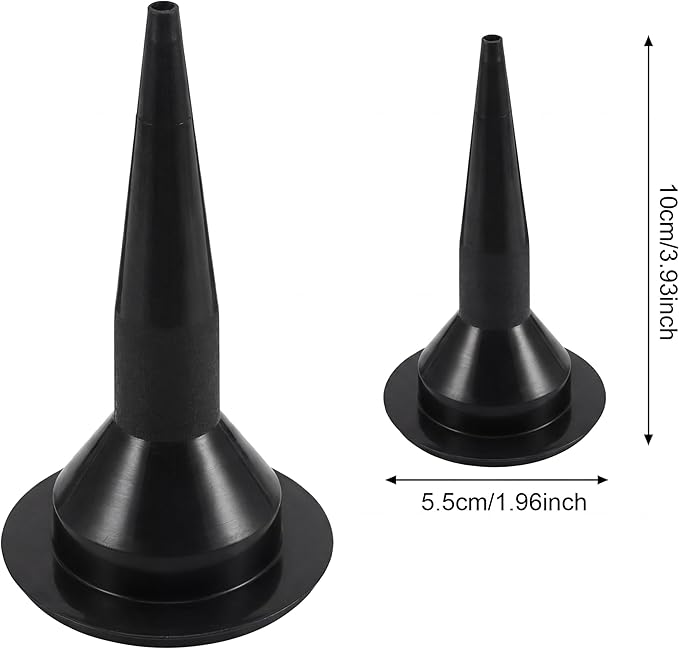 Outus 20 Pcs Caulking Nozzles Cones Nozzles Caulking Tips Replacement for Sausage Applicator Tool (Black)