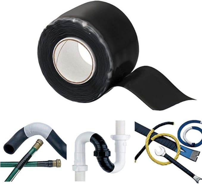 Self-Fusing Silicone Tape, Stretchable Waterproof Tape, Electrical Wires Wrap Emergency Pipe & Plumbing Repair Tape, 2.5cmx1.5m, White