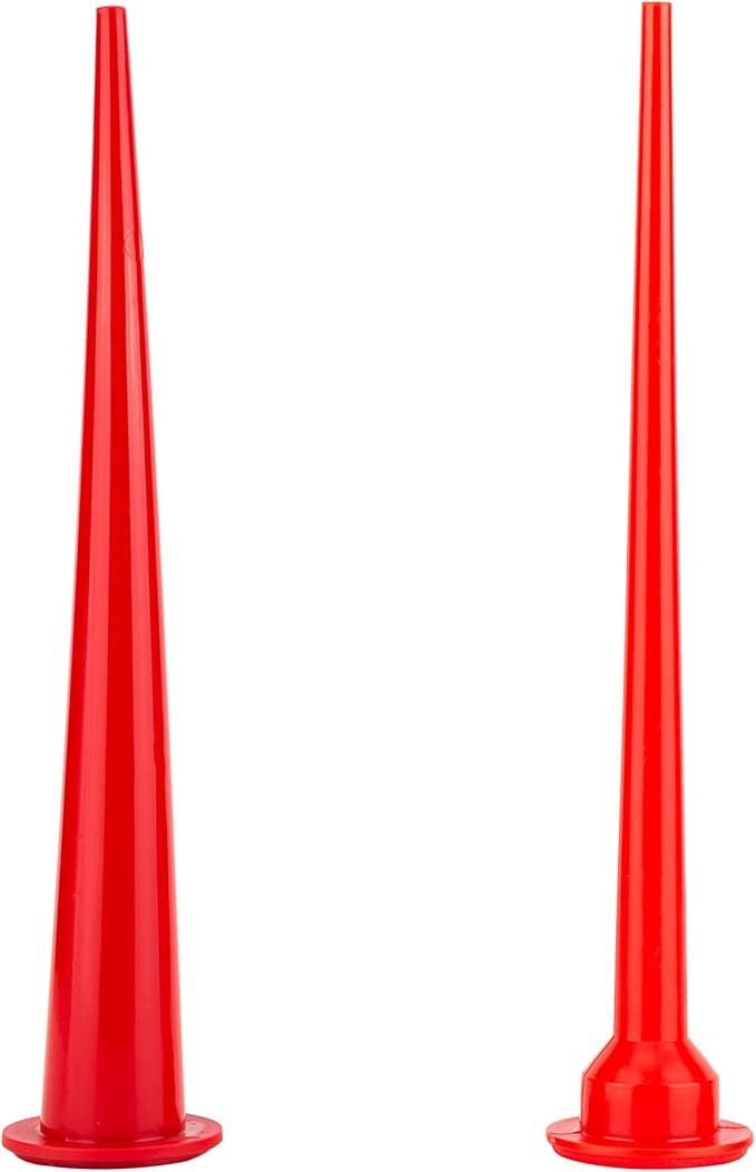 2Pack Caulking Nozzle for Sausage Caulking Gun, Reusable Caulk Nozzle Applicator, Durable Epoxy Piston Caulk Cap, Replacement Extension Tool Supplies Applied in The Construction