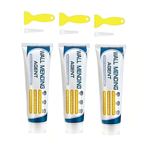 2026 New Multi-Functional Drywall Patch Repair Kit with Scraper - Quick Drying Wall Mending Agent Paste for Holes, Cracks, Nail Holes, Dents & Small Damage (3 Pcs)