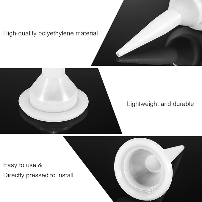 Outus 40 Pcs Caulking Nozzles Cones Nozzles Caulking Tips Replacement for Sausage Applicator Tool (White)