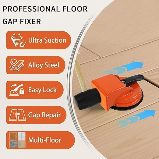 Floor Gap Fixer Tool,2026 New Heavy Duty Floor Gap Fixer Tool,Made of Iron & Enhanced Suction Cup for Fixer Laminate, Wood, Tile, Vinyl Floor Gap Repair Tool - Efficient Flooring Tools