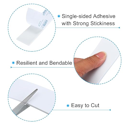 PATIKIL 2"W x 1/8"T x 16.4Ft EVA Single Sided Foam Tape, 2Pcs Multipurpose Sealing Strip Foam Waterproof Weather Stripping Foam Sealing Foam Strips with Adhesive for Door, White