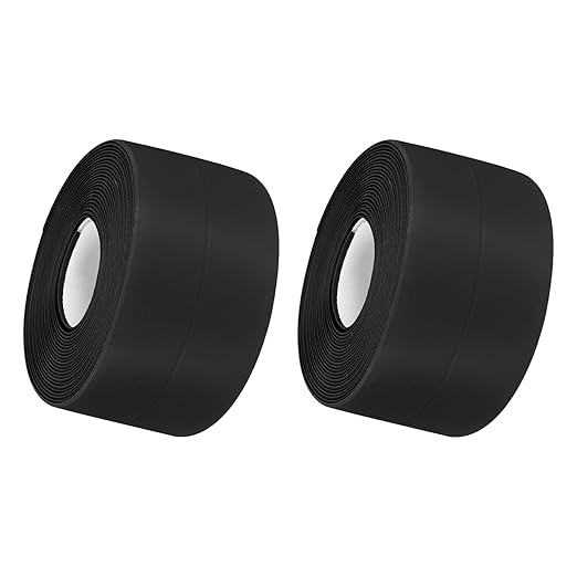 Caulk Tape Sealant Strip - 2 Pack Self-Adhesive Caulking Tape for Kitchen Bathroom Toilet Wall Corner - PVC Bath Sealant Strip - (1.5-inch x 20-ft Black)