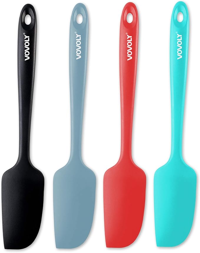 Mini Silicone Spatula - BPA Free Pro-Grade 600ºF Heat-Resistant Non-Stick Small Rubber Jar Spatula - Silicone Kitchen Scraper Utensil Tool for Cooking and Baking, 8.8 IN