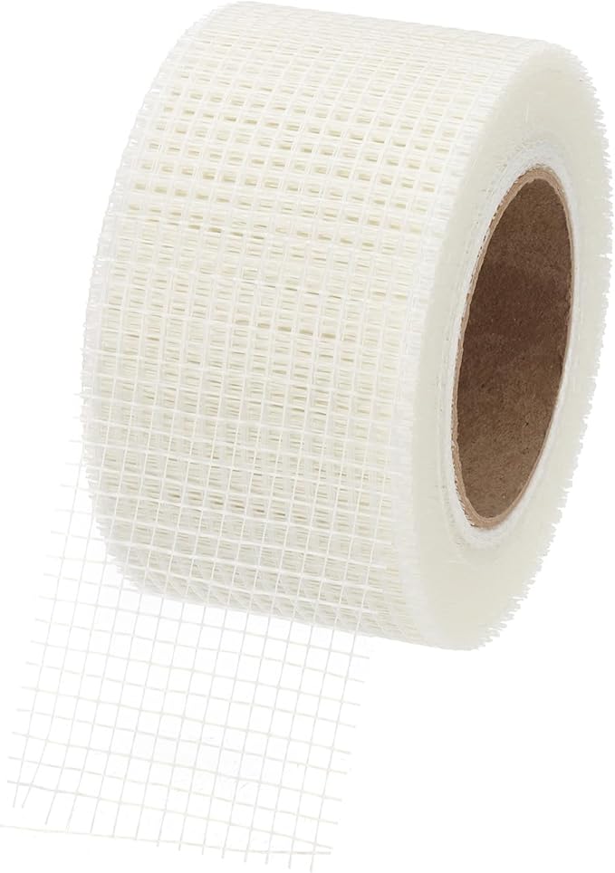 PATIKIL Drywall Repair Mesh Tape, 3 inch x 164 ft Fiberglass Repair Patch Self-Adhesive Dry Wall Joint Tape 6 Mesh Wall Hole Crack and Seam Patch, White