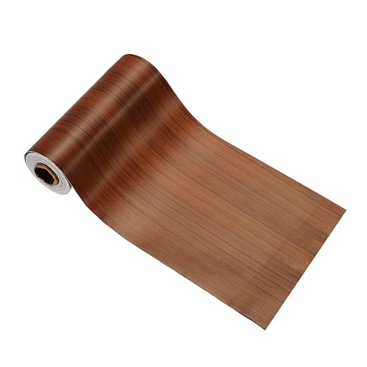 PATIKIL Wood Grain Tape 4.7" x 32 ft, Self-Adhesive Wood Texture Repair Tape Realistic Wooden Effect Patch for Furniture Cabinets Floor Walls, Teak