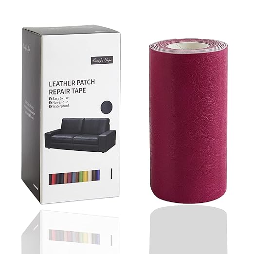 Leather Repair Tape kit Patch Heavy Duty, Retro Pink 4 x 60 inch Self Adhesive Patch for Furniture Couches, Computer Chair,