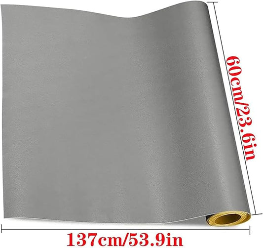 Leather Repair Patch, 24 x 54 Inch, Self Adhesive Leather Repair Tape, Large Vinyl Patch Kit, Vinyl Repair Tape, for Couches, Car Seats, Chairs, Furniture (Dark Grey)