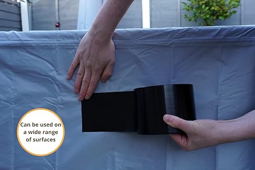 GTSE Wide Duct Tape, Black, 4 Inches x 55 Yards (164 ft), Heavy Duty, Waterproof Repair Tape for Indoor or Outdoor Use, 1 Roll