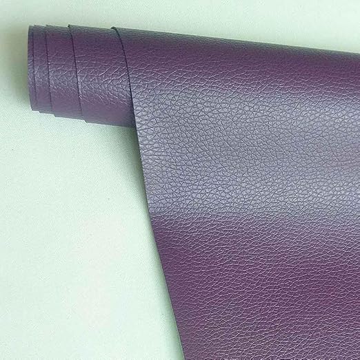 Leather Repair Patch,Self Adhesive Leather Repair Tape for Furniture,PU Leather Repair Kit for Car Seat, Couch, Sofa, Chair, (Purple,10X50 inch)