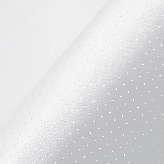 Leather Repair Patch, Breathable Perforated Self Adhesive Repair Patch, Furniture Couch Car Seats Office Chairs Sofa Repair Refurbished Faux Leather Patch (White,7.8x11.8 inch)