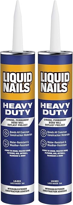 Liquid Nails Construction Adhesive, Pack of 2 | Heavy Duty | 10 oz