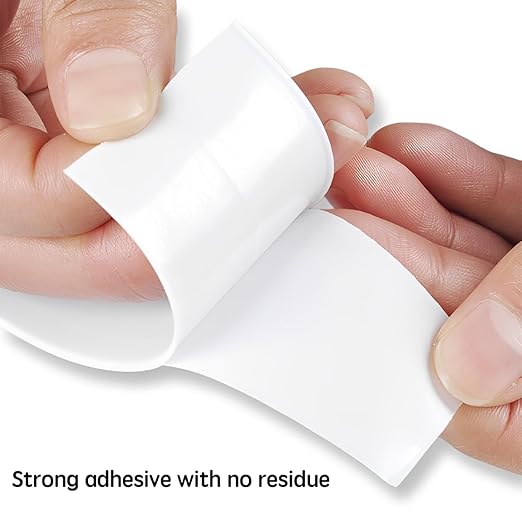 6 Rolls White Caulk Tape, Self Adhesive Waterproof Caulking Sealant Tape for Kitchen, Sink, Bathroom, Bathtub, Toilet Base, Countertop Edge Protector, Wall Floor with Sealing Tools (1.5" x 10.5Ft)