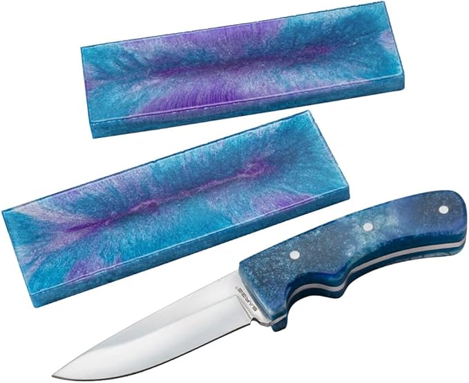 Rockler Silicone Casting Mold for Knife Scales - Resin Mold for Custom Knife Handle Blanks - Flexible Silicone Kit for Epoxy Casting, Smooth Finish 2 x 6 Inch Cavities