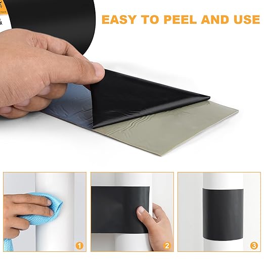 Waterproof Patch and Seal Tape, 4" x 13 ft, UV Protective Extra Thick Sealant Tape for RV Roof Leak Repair, Permanent Bond for Cracks, Tears, Holes – Weatherproof for Camper Trailer Boat Tent