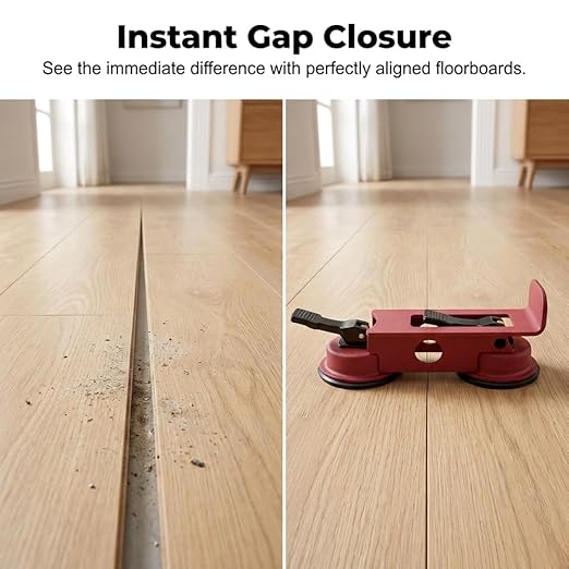 Floor Suction Cup Tool, Vacuum Suction Cup Repair Tool with Strong Suction Pad, Heavy Duty Floor Gap Fixer for Laminate, Wood, Tile, Puller for Lifting and Aligning Floorboards