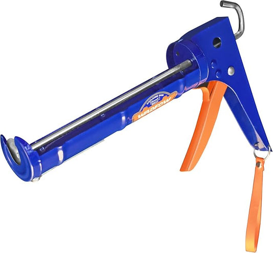 WADFOW Caulking Gun, No Drip Caulk Gun,9" Drip Free Hand Caulking Gun with Comfort Grip,Smooth Round Rod for 10oz Caulk Tubes,WCG2309D-2,Blue