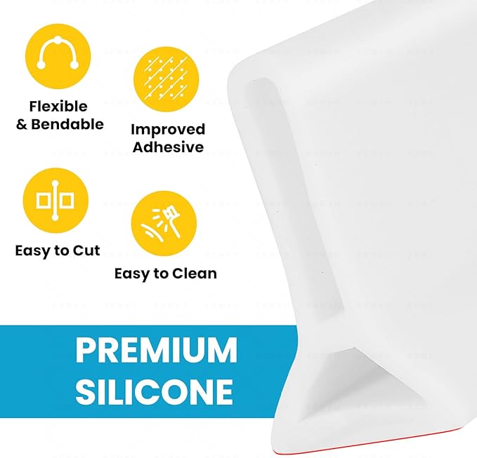 39" Collapsible Shower Threshold Water Dam Shower Water Stopper Barrier Keeps Water Inside Threshold Dry and Wet Separation Suitable for Bathroom Kitchen Sink Bathtub and More