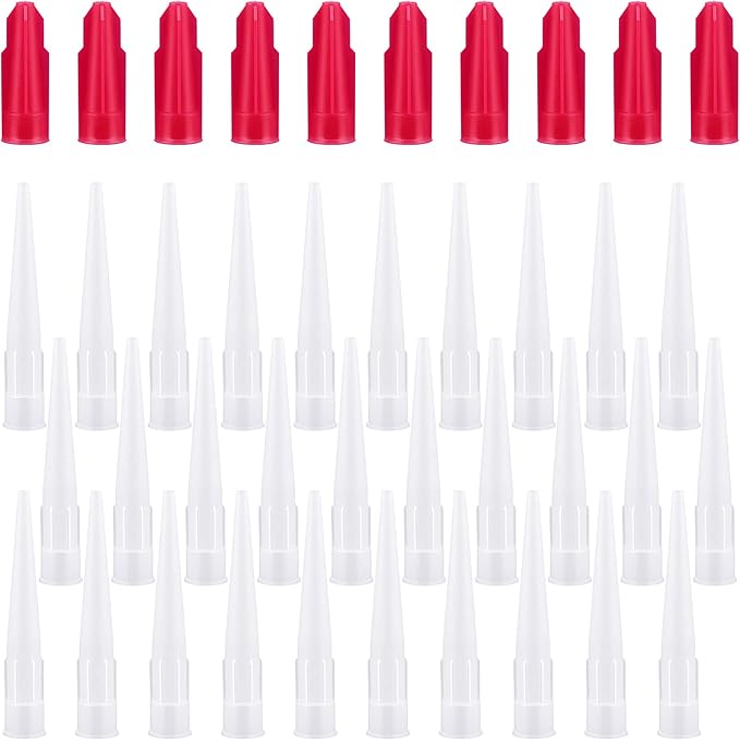 40 Pieces Caulk Extension Nozzle Plastic Nozzles Caulk Gun Replacement Saving Cover Applicator Replacement Extension Tool Supplies Applied in The Construction