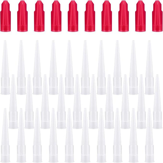40 Pieces Caulk Extension Nozzle Plastic Nozzles Caulk Gun Replacement Saving Cover Applicator Replacement Extension Tool Supplies Applied in The Construction