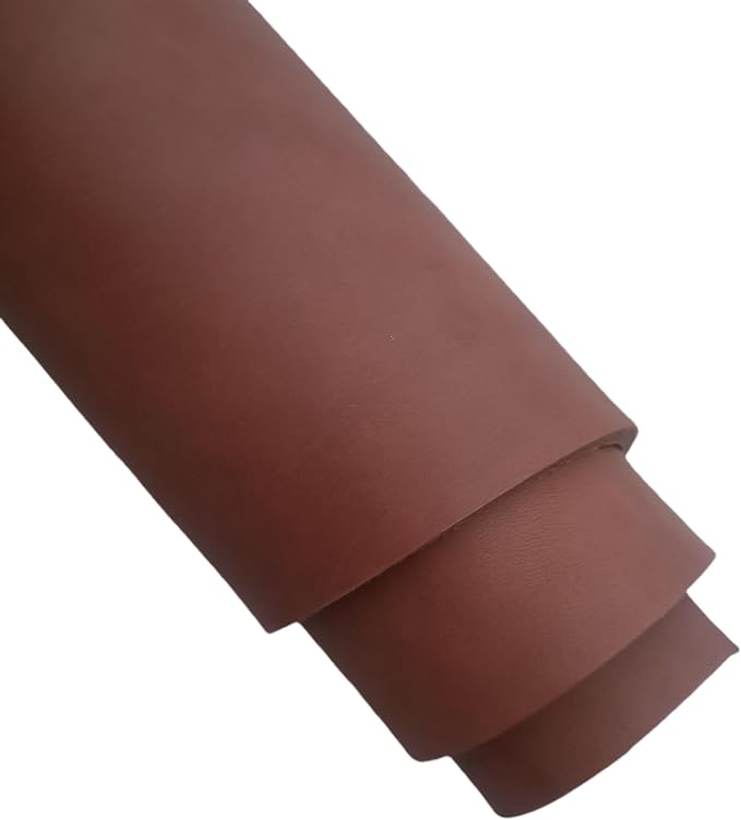 Full Grain Leather Sheet, 4-5mm Thick, Brown Leather, Vegetable Tanned Leather for Crafting, Tooling, Sheath Making (Brown 12 x 12 inches)