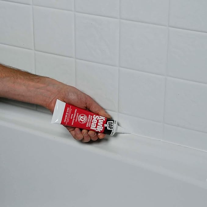 Dap 18001 6 Pack 5.5 oz. Kwik Seal Kitchen and Bath Adhesive Caulk, White