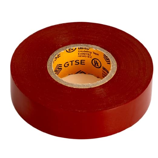 GTSE Brown Electrical Tape, ¾ in x 66ft, 1PC, Strong Self-Adhesive PVC Insulation Vinyl Tape for Insulating, Repairing and Protecting Electrical