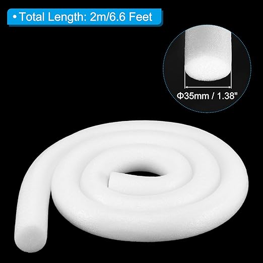 PATIKIL 1-2/5 Inch x 6.6 Feet Backer Rod for Gaps and Joints, Foam Rope Caulk Crack Joint Filler Roll Seal Weather Strip for Home Construction Car