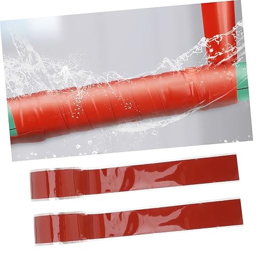 UKCOCO Silicone Seal Tape for Water Pipe Leak Repair Flexible Self Adhesive PVC Patch Seal for PVC Ppr Metal and Pipes Red for Emergency and Routine Maintenance