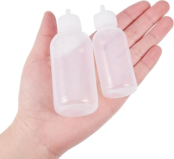FJNATINH 50cc Glue Squeeze Bottle, Precision Tips Applicator Bottles, 5 Pack