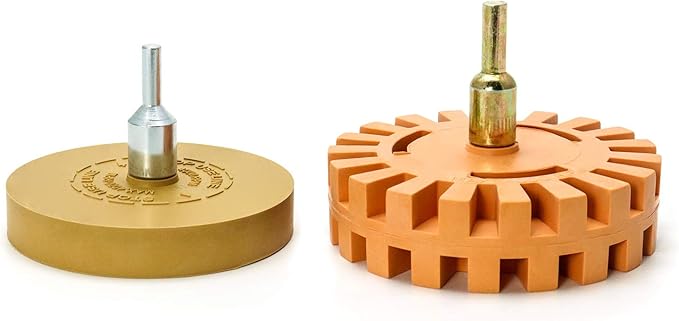 QWORK Car Decal Remover Wheel Set, for Removing Pinstripes, Stickers, Adhesive Vinyl Decals from Cars, Rvs, Boats and More