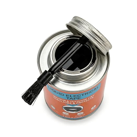 Liquid Electrical Tape, 5.29OZ, Waterproof, UV Resistant, Airtight Seal, Extreme Temperature Flexible, Corrosion Proof, Integrated Brush, Marine Automotive Household