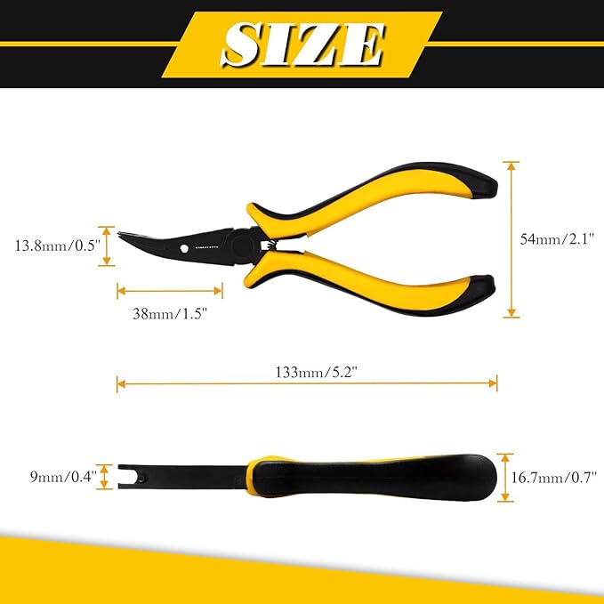 SPEEDWOX Curved Ball Link Pliers RC Helicopters Plane Tool Ball Link Clamp Plier with Curved Tip Bent Head Ball Joint Pliers RC Car Plane Tool R/C Pliers for RC Vehicles Airplane Car Repair Tool